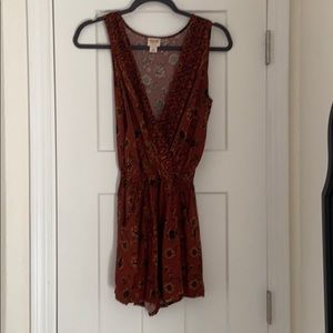 Sleeveless Sunflower Romper